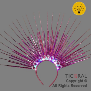 VINCHA DESTELLOS LUMINOSA FUCSIA x 1